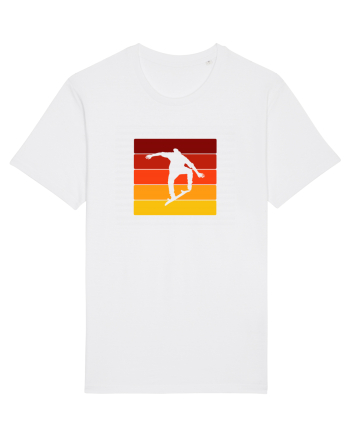 Retro Skateboarding Sunset - Skater For Life White