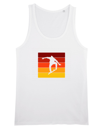 Retro Skateboarding Sunset - Skater For Life White