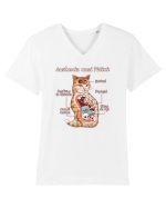 Anatomia unei pisici Tricou mânecă scurtă guler V Bărbat Presenter