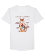 Anatomia unei pisici Tricou mânecă scurtă guler larg Bărbat Skater