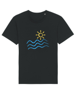 Marea și Soarele Tricou mânecă scurtă Unisex Rocker