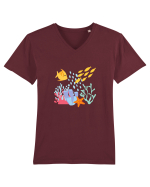 Peisaj Subacvatic Tricou mânecă scurtă guler V Bărbat Presenter