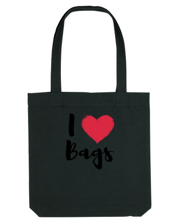 I love bags negru Black
