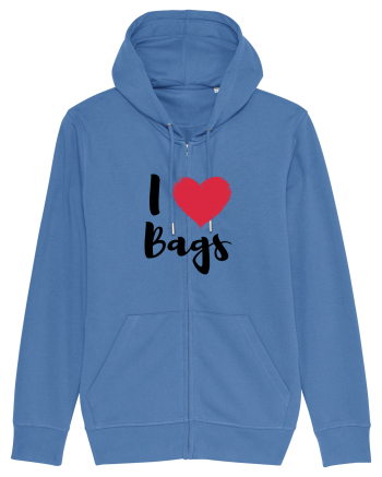 I love bags negru Bright Blue