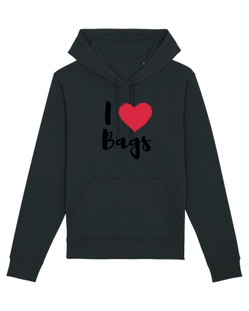 I love bags negru Black