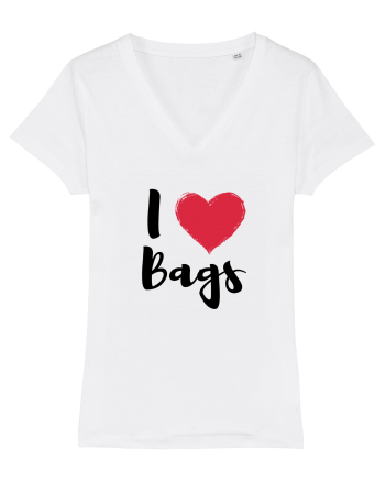 I love bags negru White