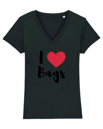 I love bags negru Black