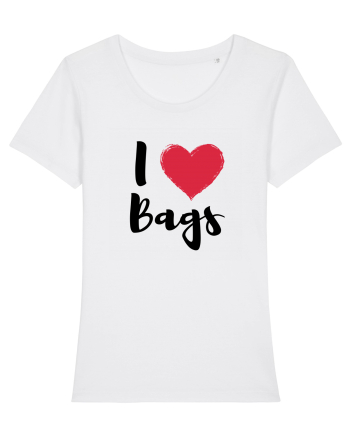 I love bags negru White