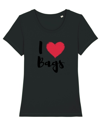 I love bags negru Black