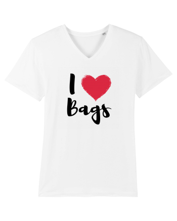 I love bags negru White