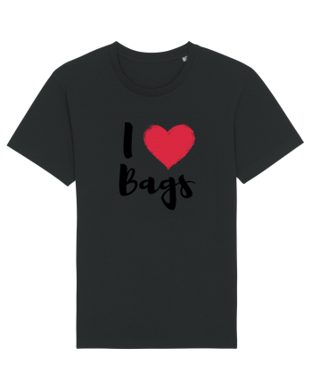 I love bags negru Black