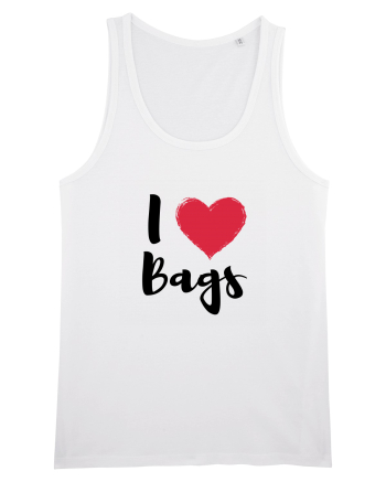 I love bags negru White