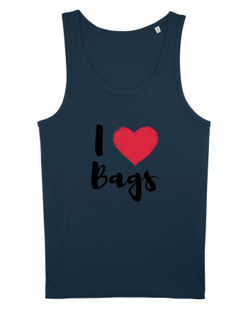 I love bags negru Navy