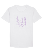 Lavanda Mov Tricou mânecă scurtă guler larg Bărbat Skater
