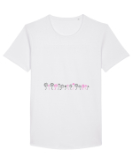 Floricele pe câmpii Tricou mânecă scurtă guler larg Bărbat Skater