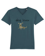 Dog Lover Tricou mânecă scurtă guler V Bărbat Presenter