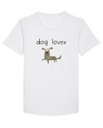 Dog Lover Tricou mânecă scurtă guler larg Bărbat Skater
