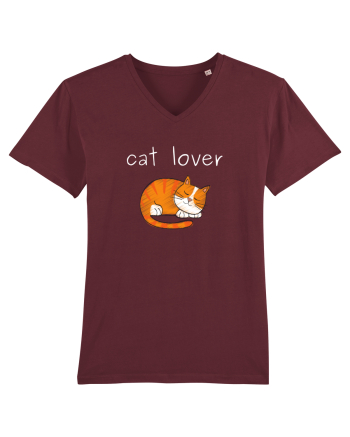 Cat Lover alb Burgundy