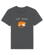 Cat Lover alb Tricou mânecă scurtă Unisex Rocker