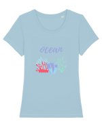 Fundul Oceanului Tricou mânecă scurtă guler larg fitted Damă Expresser