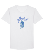 Jellyfish (meduză) Tricou mânecă scurtă guler larg Bărbat Skater