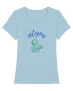 Octopus (caracatiță) Tricou mânecă scurtă guler larg fitted Damă Expresser