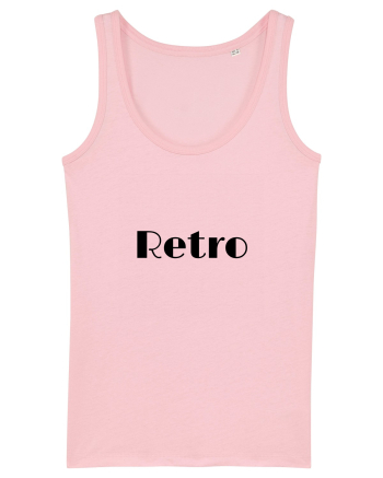 Retro text negru Cotton Pink