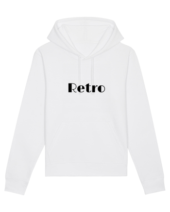 Retro text negru White