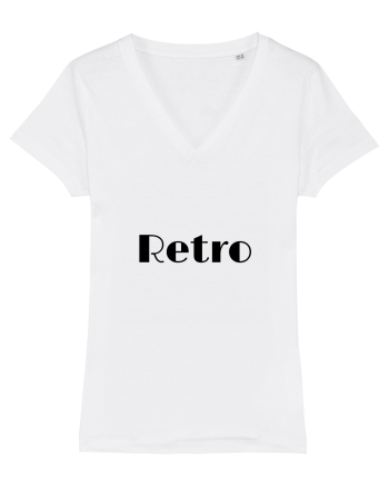 Retro text negru White