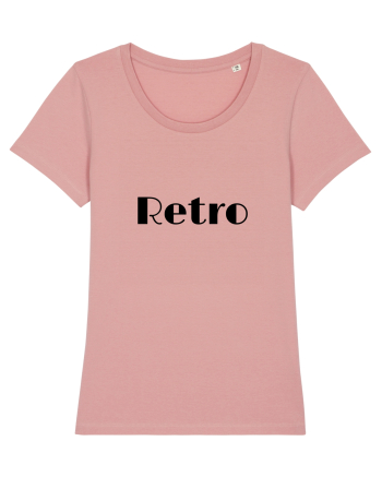 Retro text negru Canyon Pink