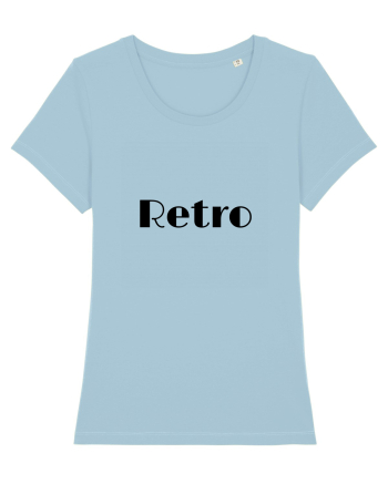 Retro text negru Sky Blue