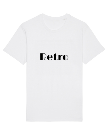 Retro text negru White