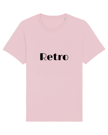Retro text negru Cotton Pink