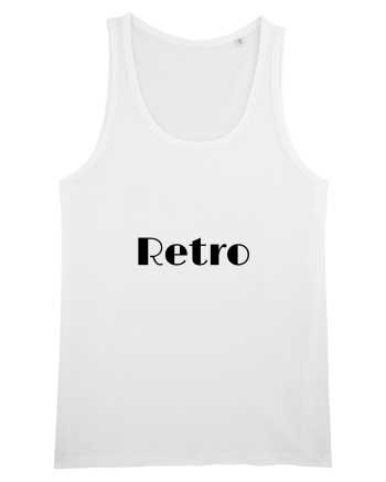 Retro text negru White