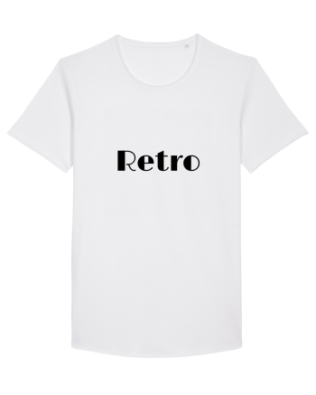 Retro text negru White