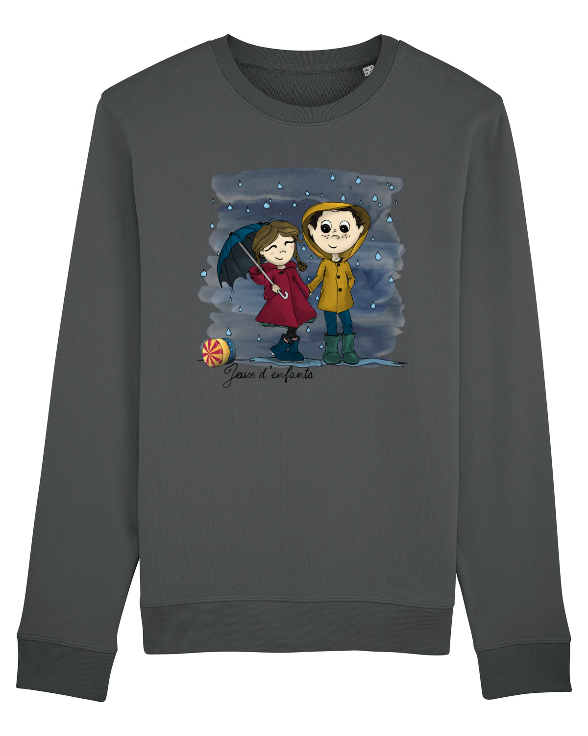 Bluză mânecă lungă Unisex Rise Anthracite