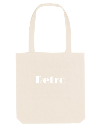 Retro text alb Natural