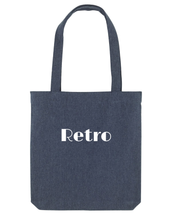 Retro text alb Midnight Blue