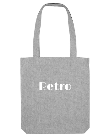 Retro text alb Heather Grey