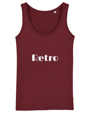 Retro text alb Burgundy