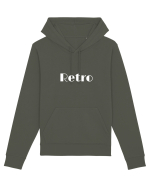 Retro text alb Hanorac Unisex Drummer
