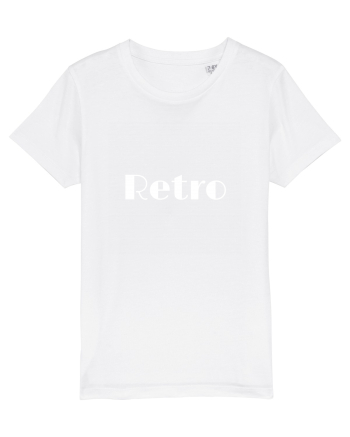 Retro text alb White
