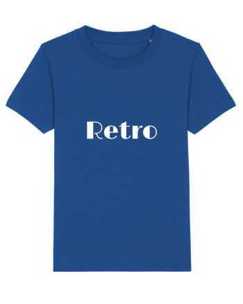Retro text alb Majorelle Blue