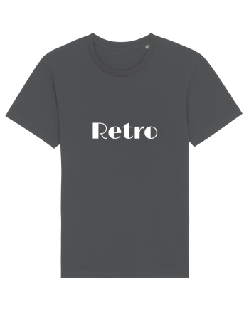 Retro text alb Anthracite