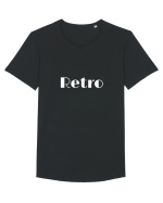 Retro text alb Tricou mânecă scurtă guler larg Bărbat Skater