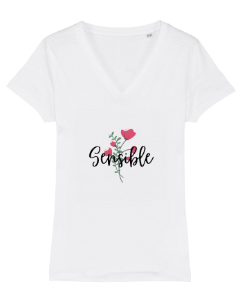 Sensible floare roșie White