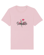 Sensible floare roșie Tricou mânecă scurtă Unisex Rocker