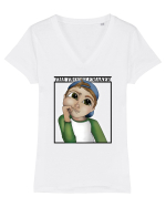 The troublemaker Tricou mânecă scurtă guler V Damă Evoker