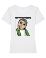 The troublemaker Tricou mânecă scurtă guler larg fitted Damă Expresser