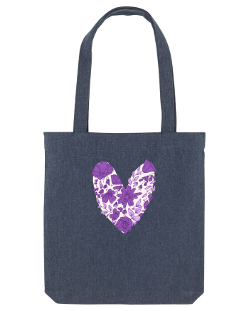 Inimă florală mov Midnight Blue